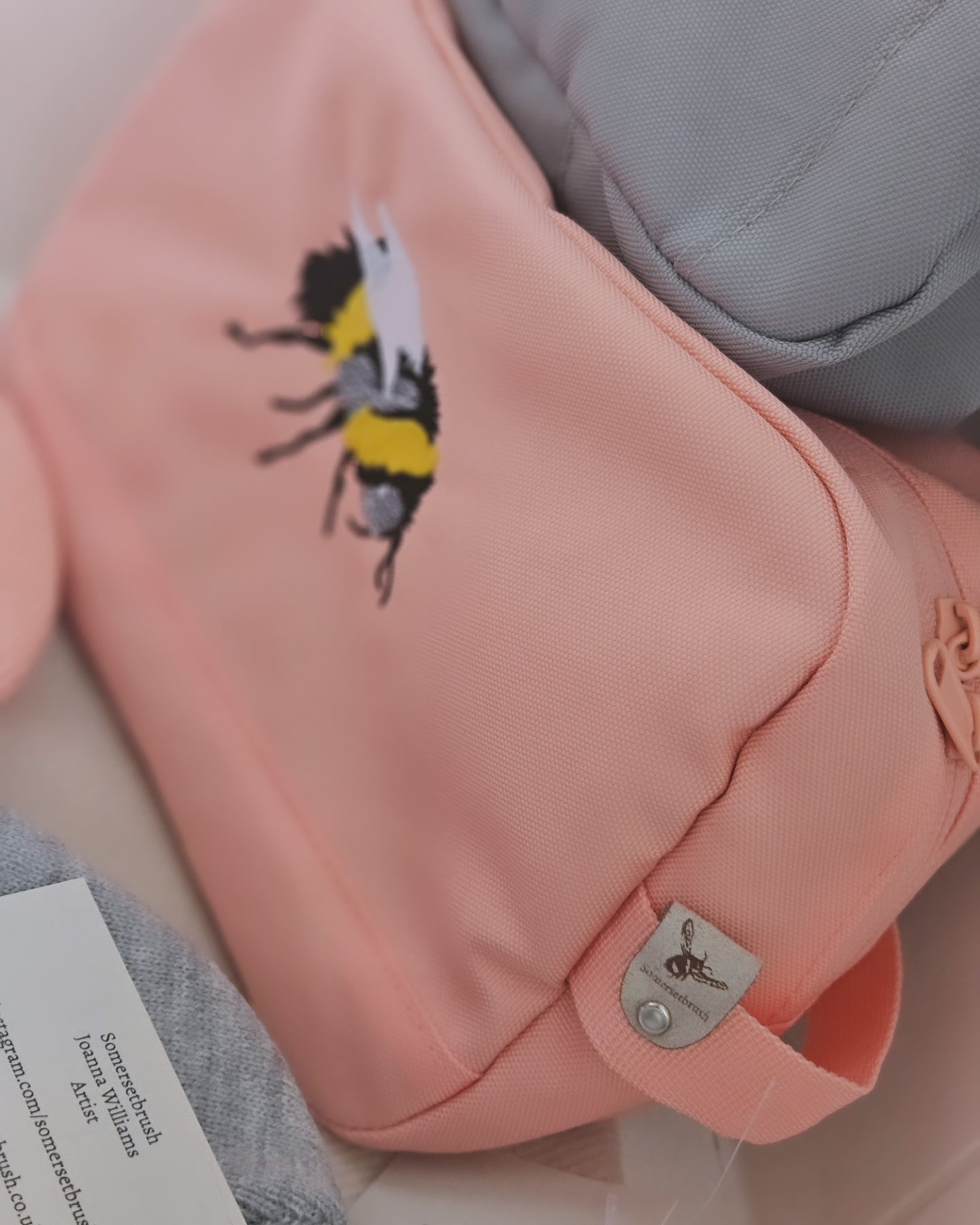 Embroidered Bee Wash Bags