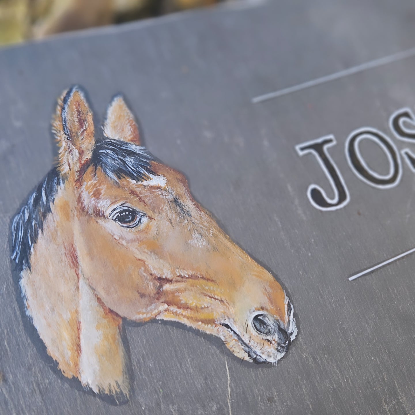 Horse Slate Plaque